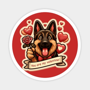 German Shepherd Valentine's day Magnet